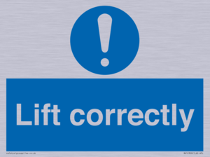 Lift correctly sign